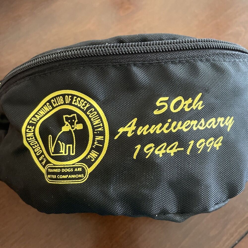 Fanny Pack Black 50th Anniversary K9 Essex County NJ 2 Zippered Compartments